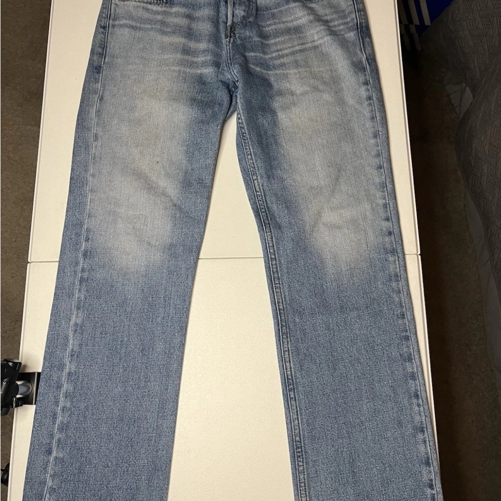 Hollister Men Light Wash Straight Leg Button Fly Authentic Denim Jeans 29 Inseam - Picture 1 of 12